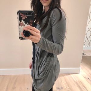 Grey scrunched cardigan